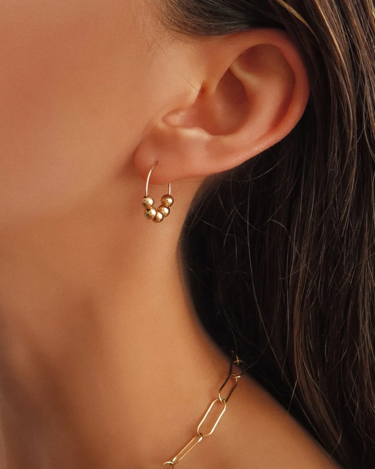 Beaded Hoop Earrings