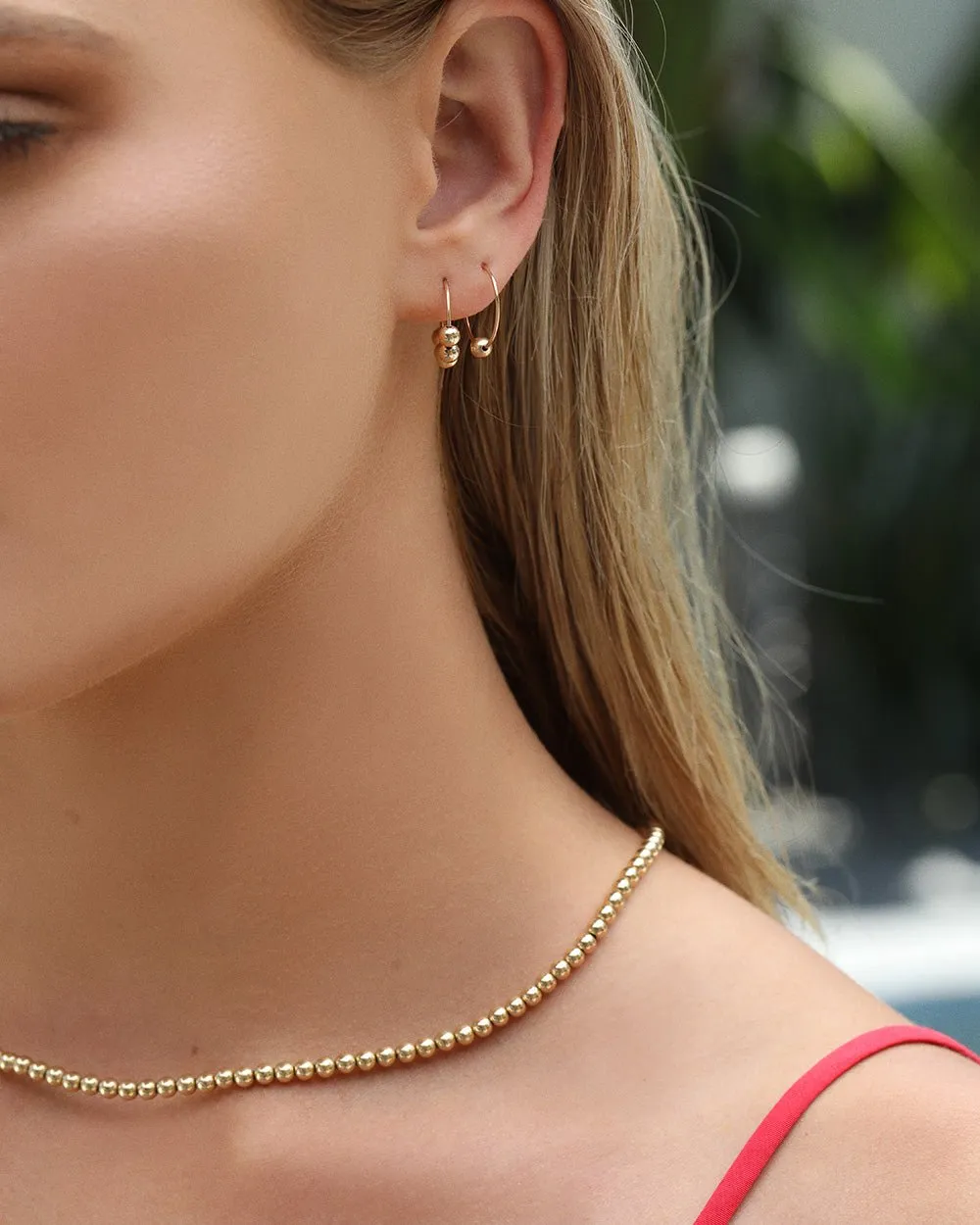Beaded Hoop Earrings