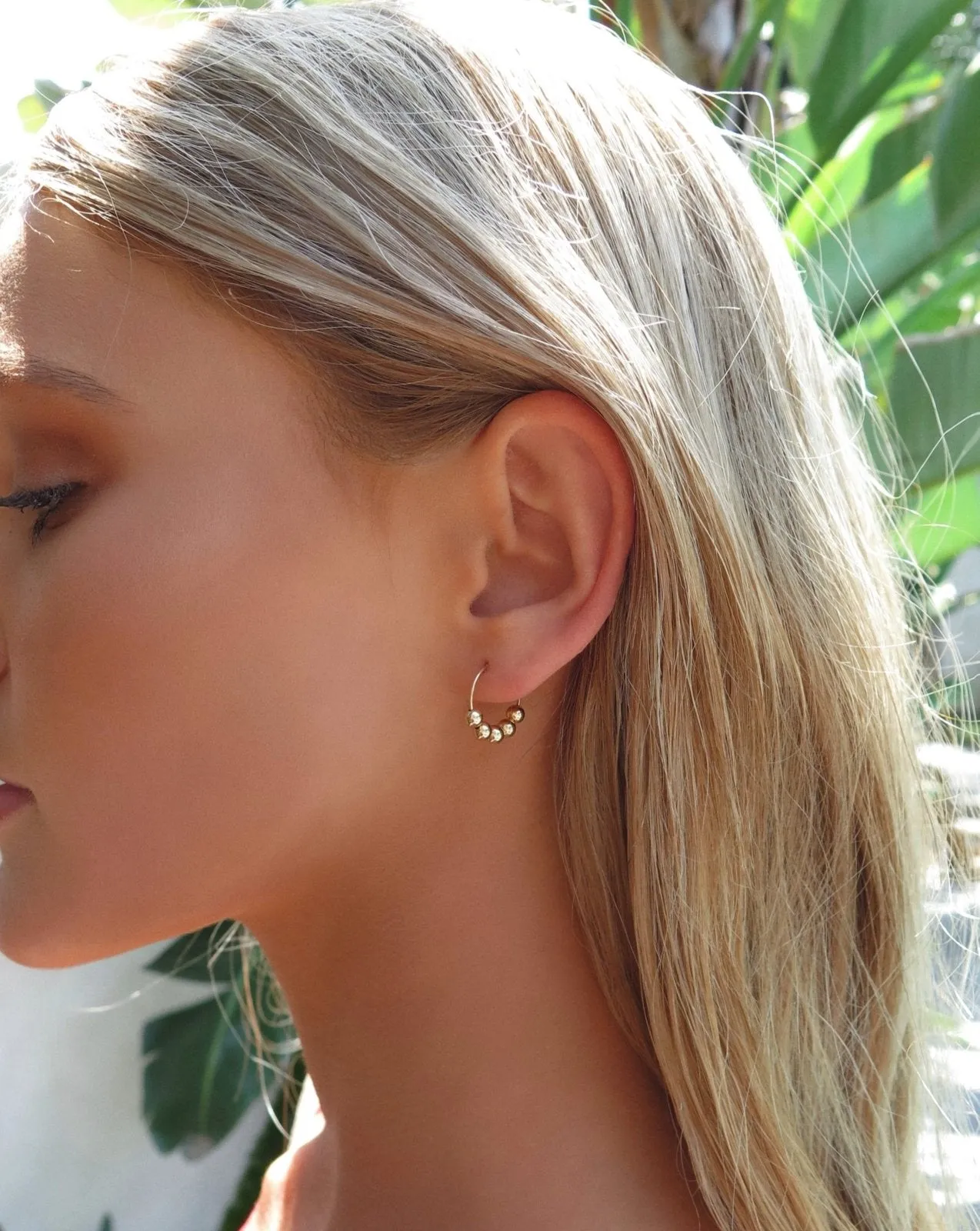 Beaded Hoop Earrings