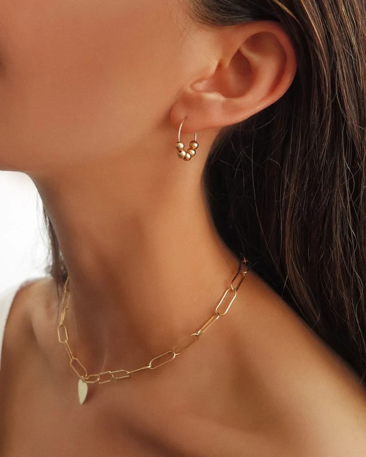 Beaded Hoop Earrings