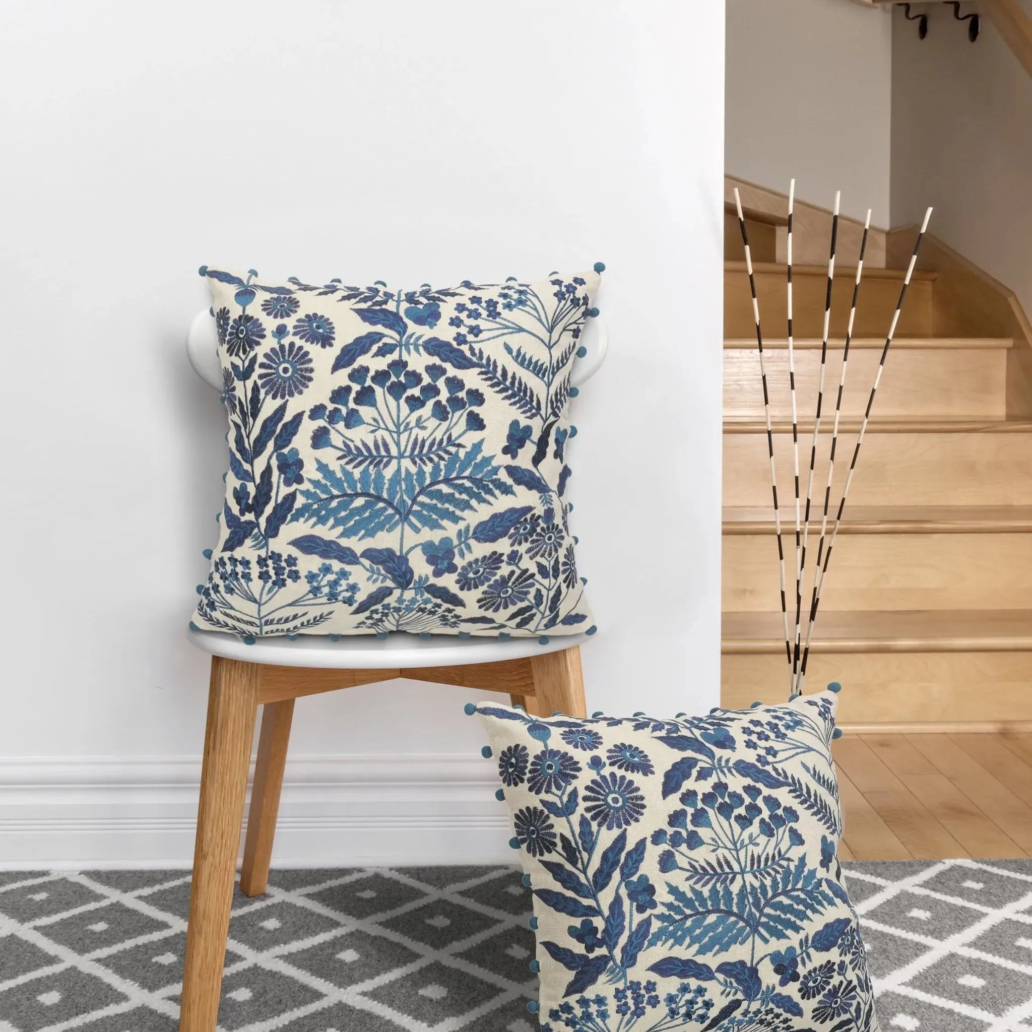 Dynasty Lr07507 Navy/Off-White Pillow