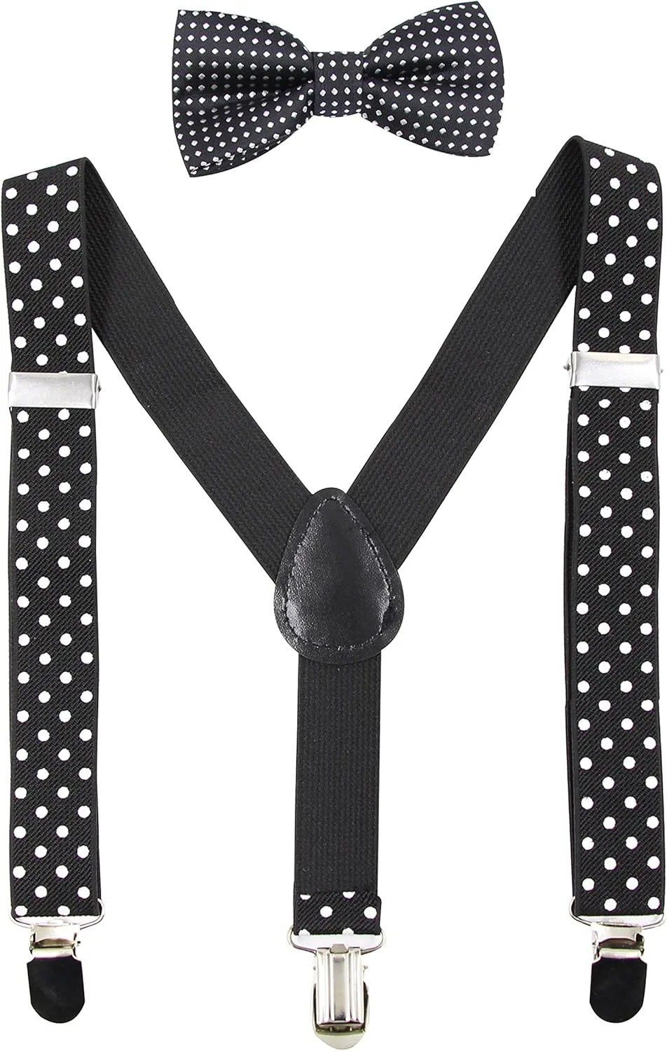 HANERDUN Kids Suspenders Bowtie Sets Adjustable Suspender Set for Boys and Girls