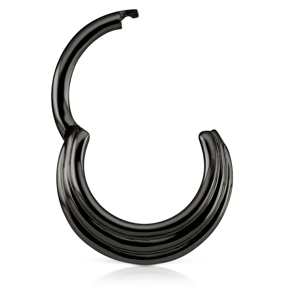 Hiranya Clicker by Maria Tash in Black Gold