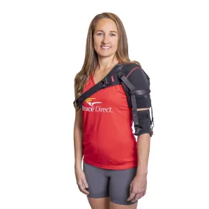 Ottobock Shoulder Stabilizer Orthosis L3670- Arm Brace for Stroke, Hemiparesis, Subluxation, Rehabilitation- Left or Right Shoulder, Shoulder Stabilizer- Black-Red, M - Left