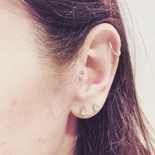 Plain Hoop by Maria Tash in Gold