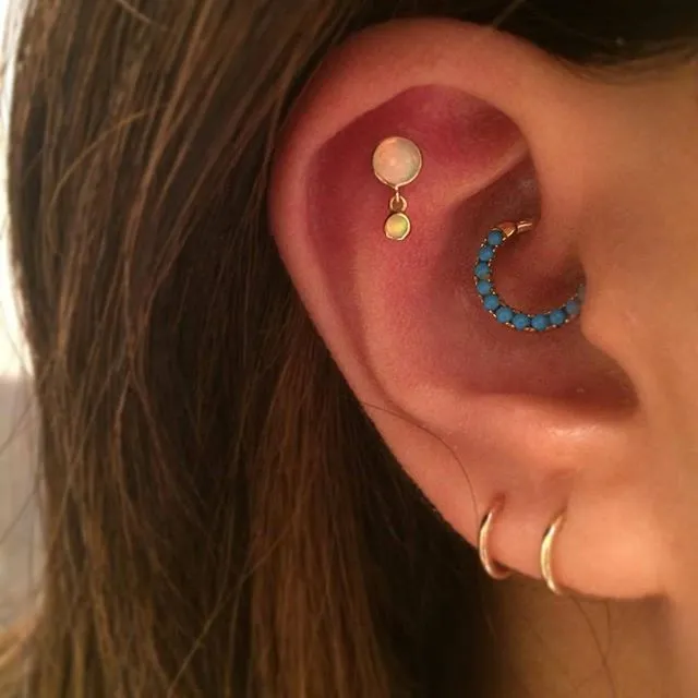 Plain Hoop by Maria Tash in Gold