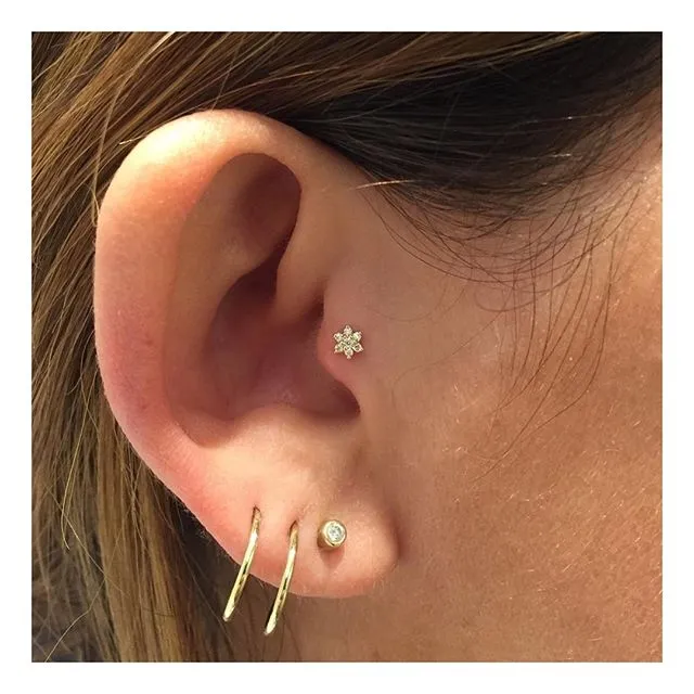 Plain Hoop by Maria Tash in Gold
