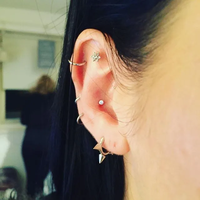 Plain Hoop by Maria Tash in Gold