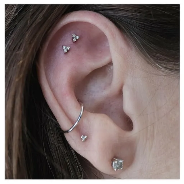 Plain Hoop by Maria Tash in Rose Gold