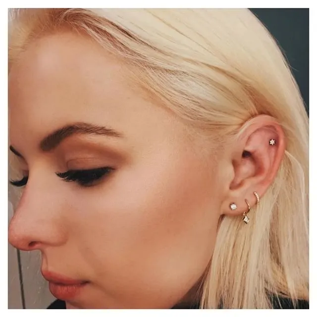 Plain Hoop by Maria Tash in White Gold