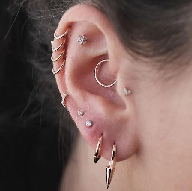Plain Hoop by Maria Tash in White Gold