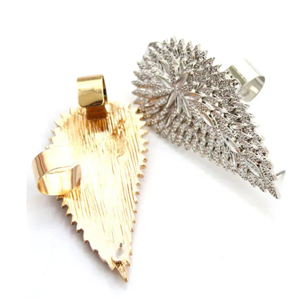 Silver Finish Leaf Earcuff Earwrap [pc]