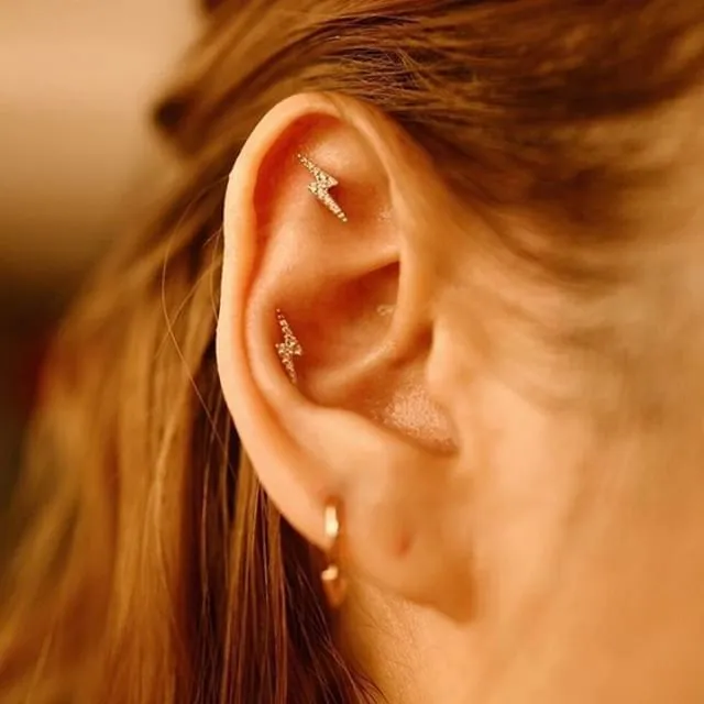 Single Spike Non-Rotating Earring by Maria Tash in Rose Gold
