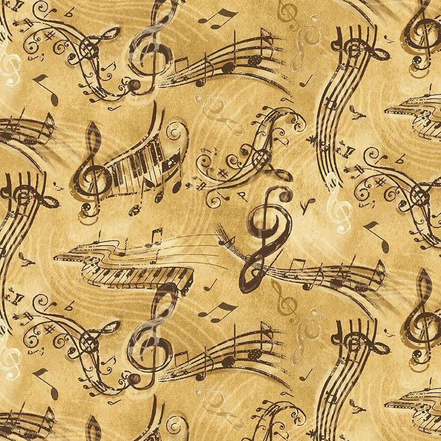 Sonata - CD3092 - Tan - Vintage Music Notes