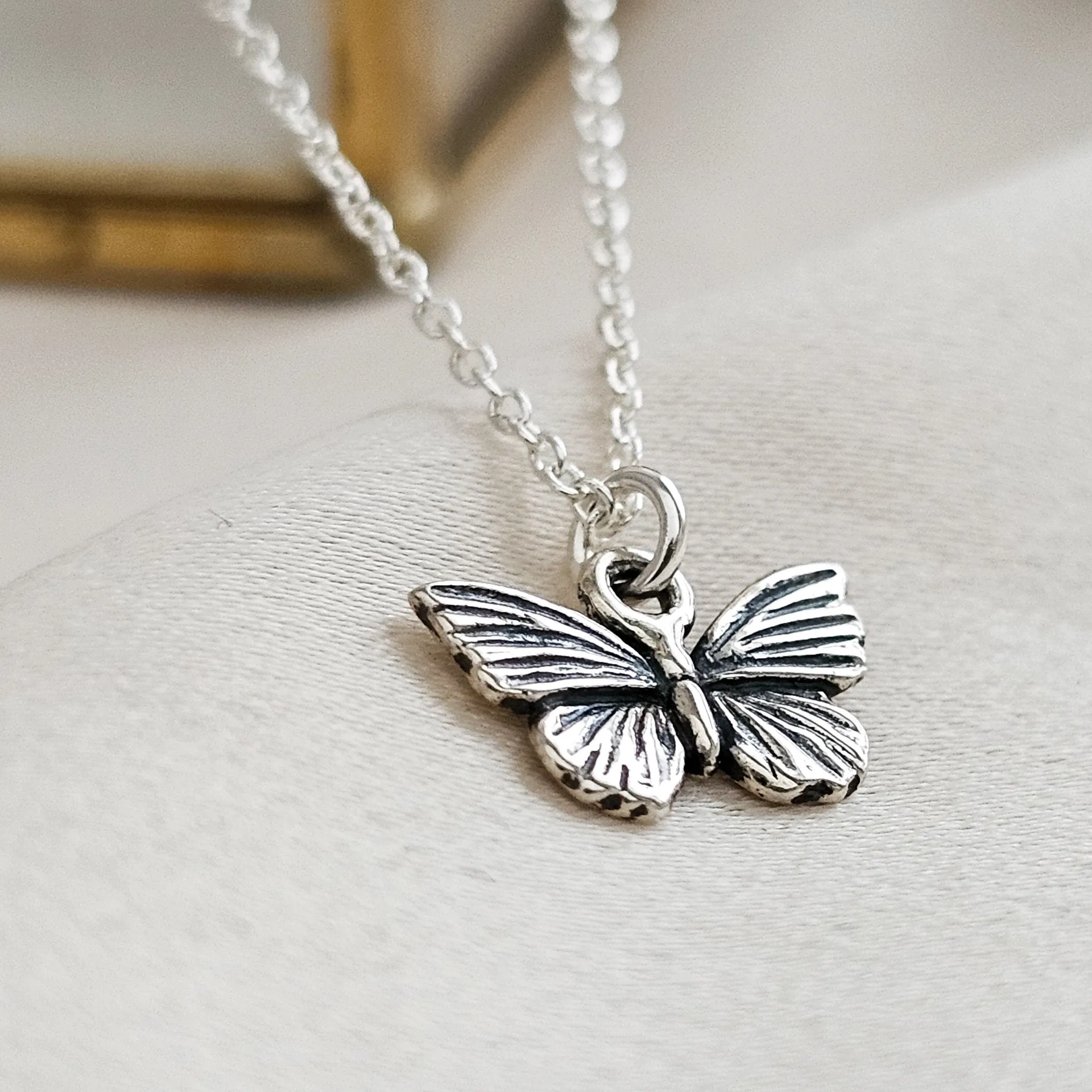 Tiny Butterflies Necklace & Earring Set
