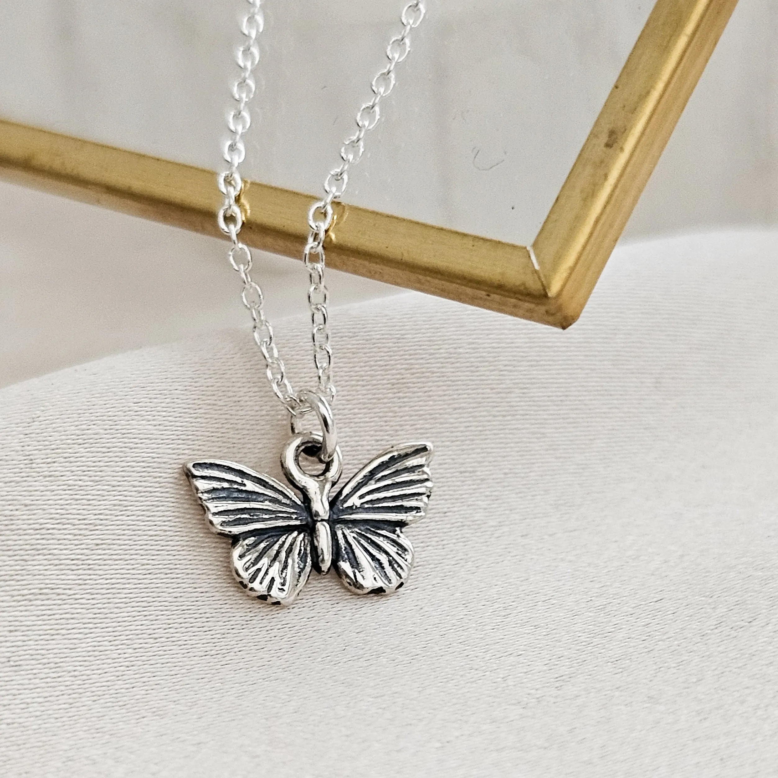 Tiny Butterflies Necklace & Earring Set