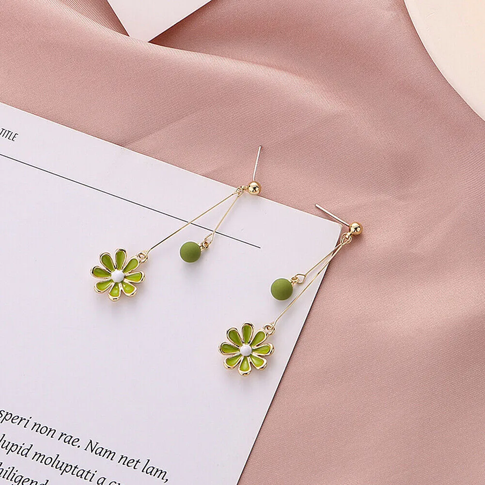 US Pom Pom Flower Balloon Daisy Vintage Heart Cat Star Fruit Earrings /Ear Clips