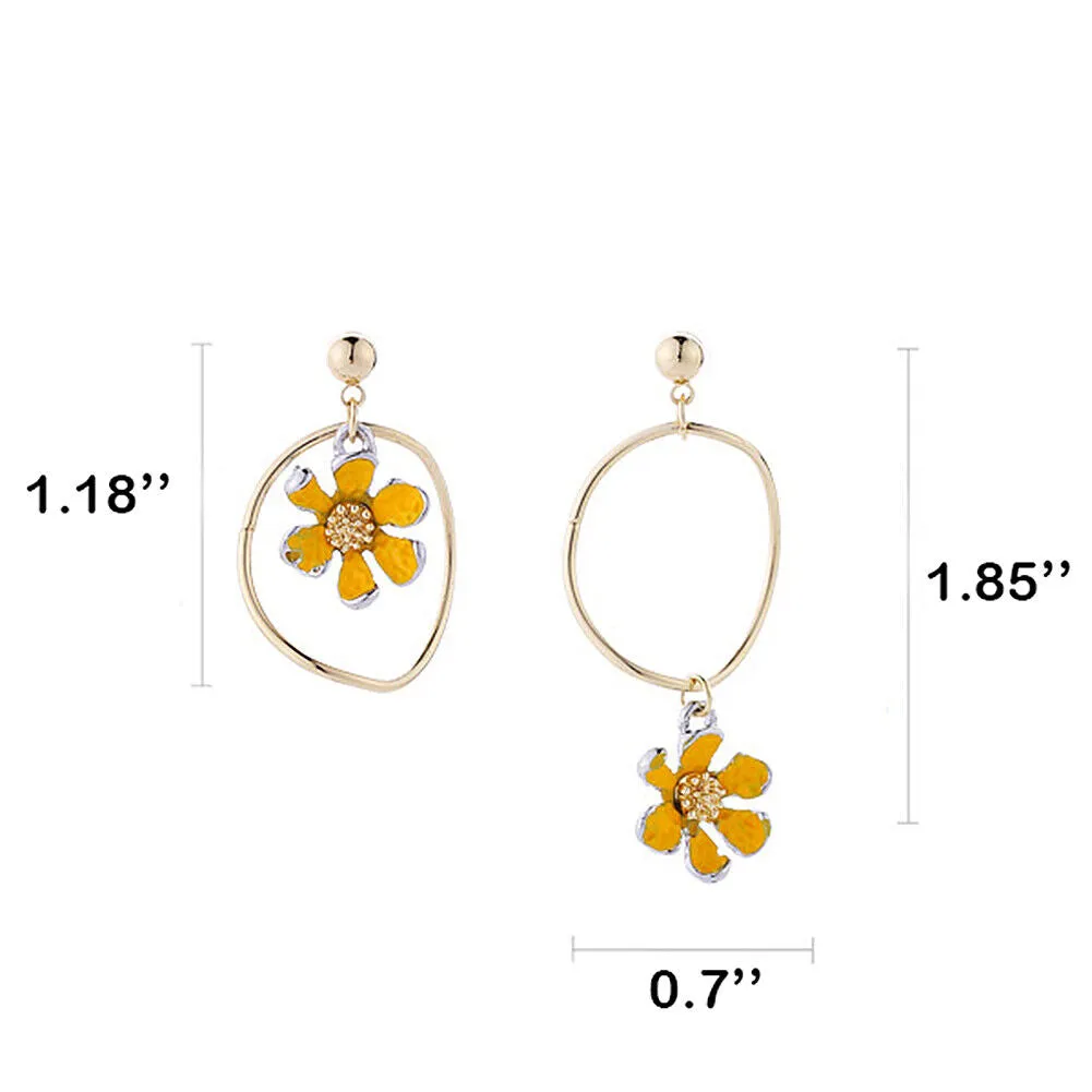 US Pom Pom Flower Balloon Daisy Vintage Heart Cat Star Fruit Earrings /Ear Clips