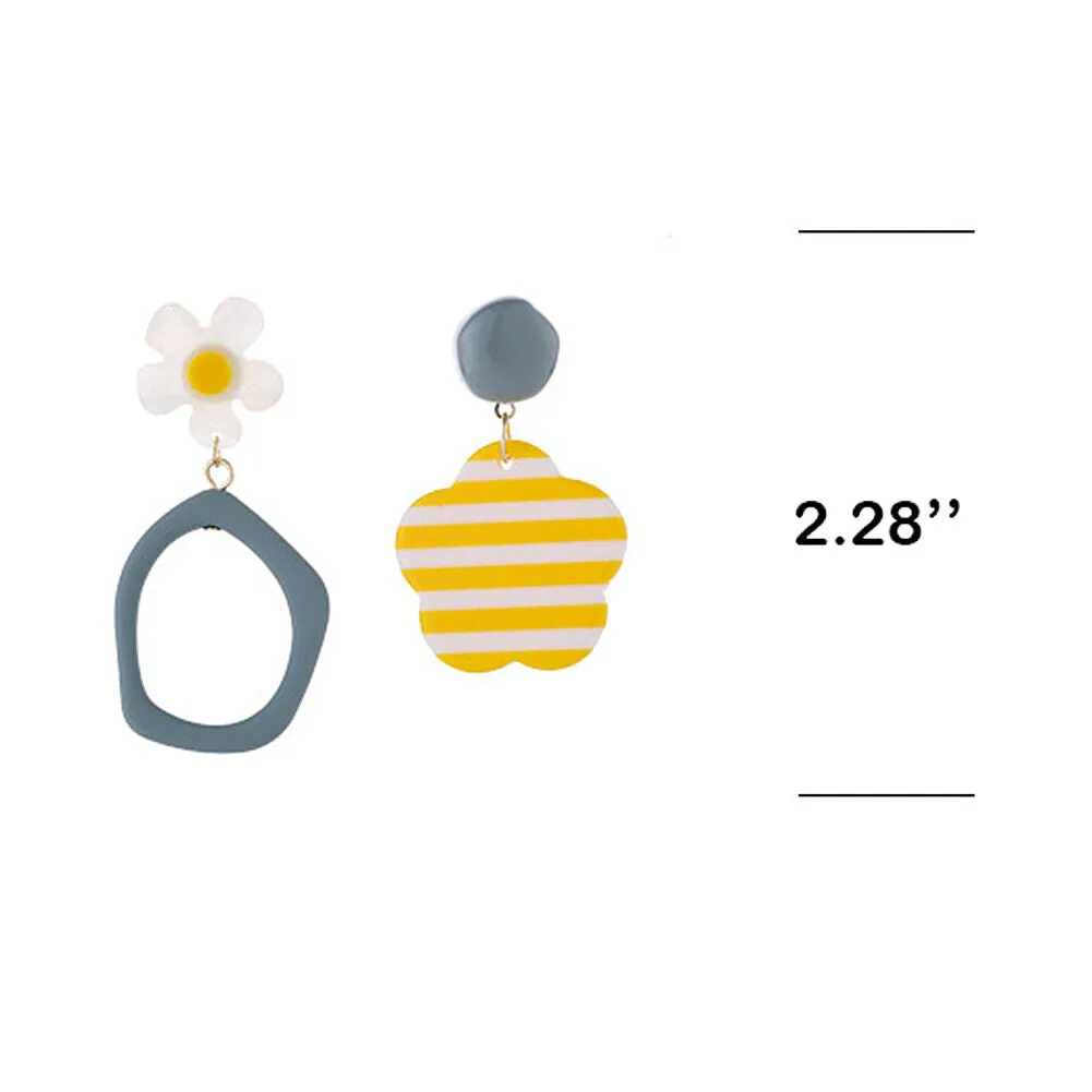 US Pom Pom Flower Balloon Daisy Vintage Heart Cat Star Fruit Earrings /Ear Clips