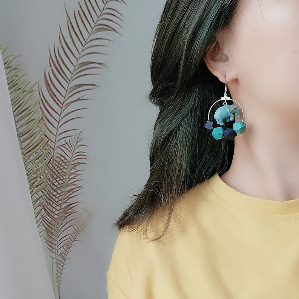 US Pom Pom Flower Balloon Daisy Vintage Heart Cat Star Fruit Earrings /Ear Clips