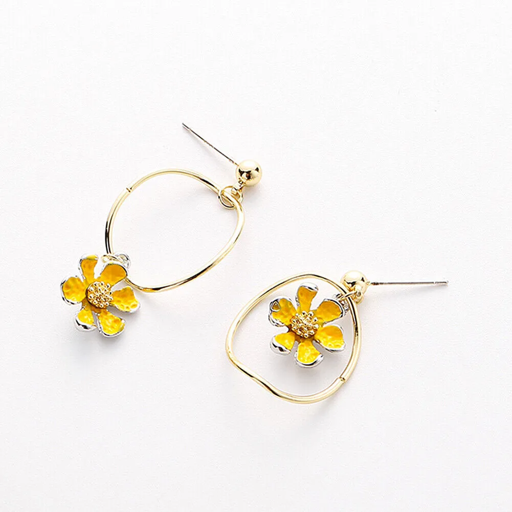US Pom Pom Flower Balloon Daisy Vintage Heart Cat Star Fruit Earrings /Ear Clips