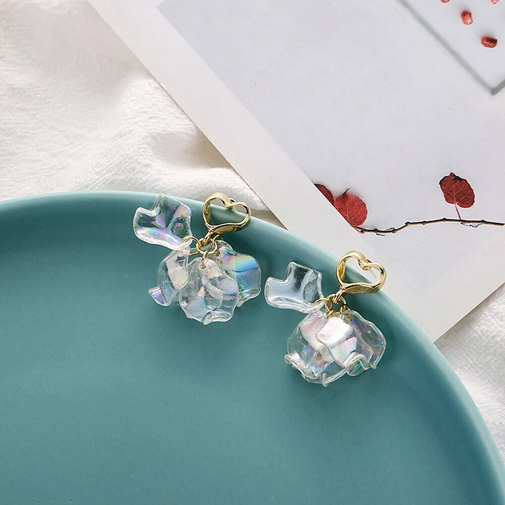 US Pom Pom Flower Balloon Daisy Vintage Heart Cat Star Fruit Earrings /Ear Clips
