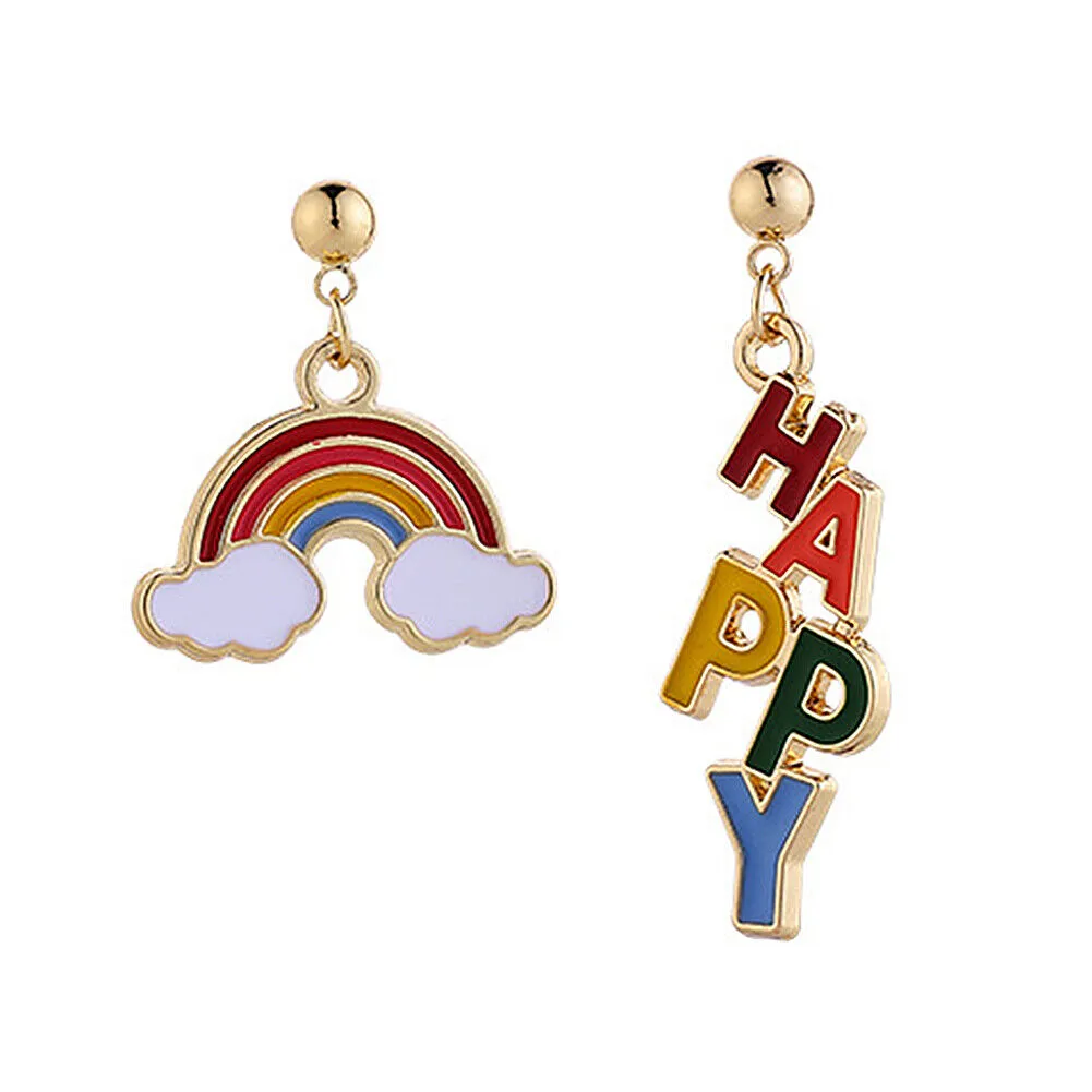 US Pom Pom Flower Balloon Daisy Vintage Heart Cat Star Fruit Earrings /Ear Clips