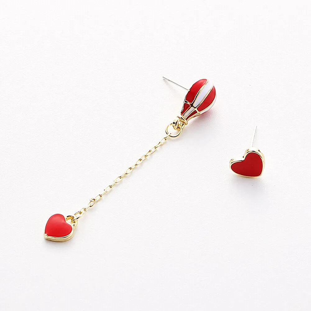 US Pom Pom Flower Balloon Daisy Vintage Heart Cat Star Fruit Earrings /Ear Clips