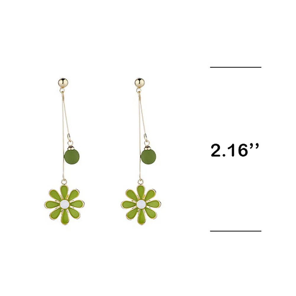 US Pom Pom Flower Balloon Daisy Vintage Heart Cat Star Fruit Earrings /Ear Clips