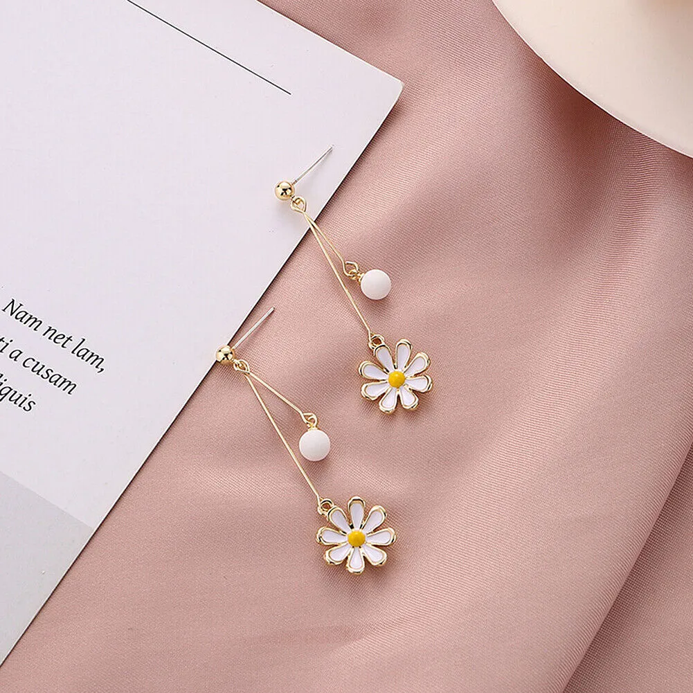 US Pom Pom Flower Balloon Daisy Vintage Heart Cat Star Fruit Earrings /Ear Clips