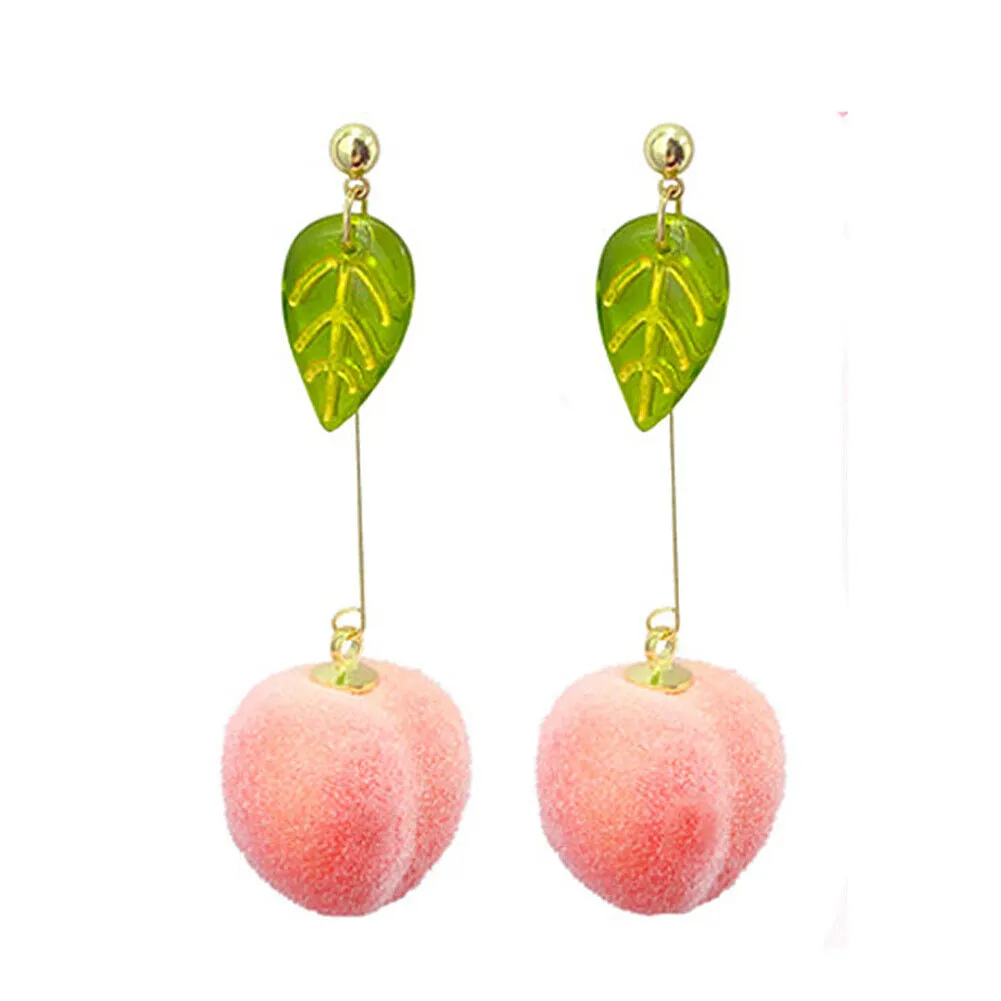 US Pom Pom Flower Balloon Daisy Vintage Heart Cat Star Fruit Earrings /Ear Clips